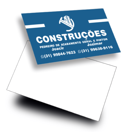500 UND - CARTÕES DE VISITA 4x0 COUCHÊ 250G VERNIZ UV TOTAL FRENTE